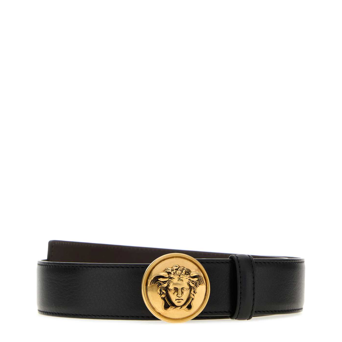 MAYFEYR - Versace - Black Leather Belt - 1024410DVTP11B55J
