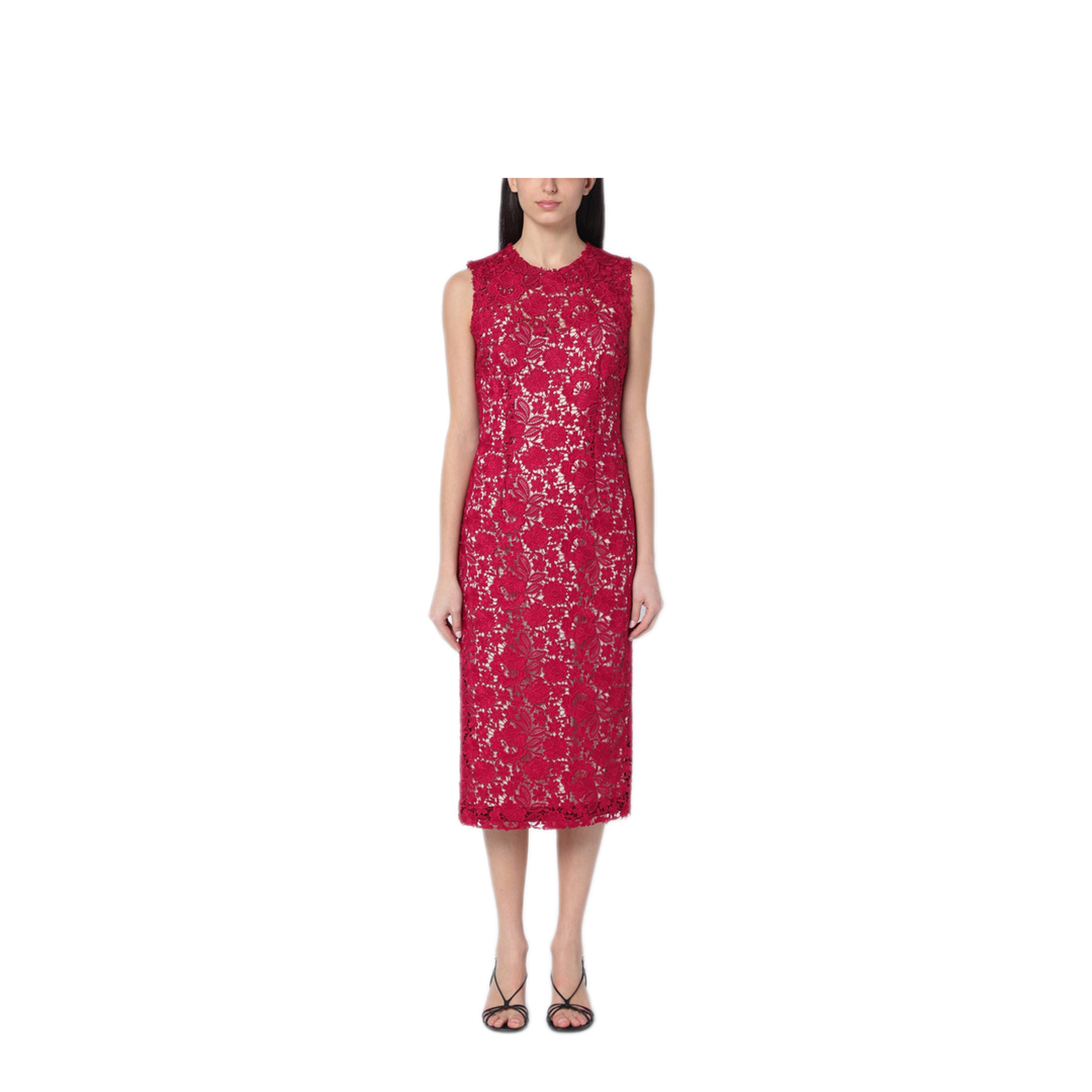 MAYFEYR - Parosh - Red Lace Midi Dress - D726018CO061