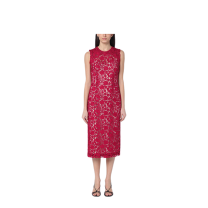 MAYFEYR - Parosh - Red Lace Midi Dress - D726018CO061