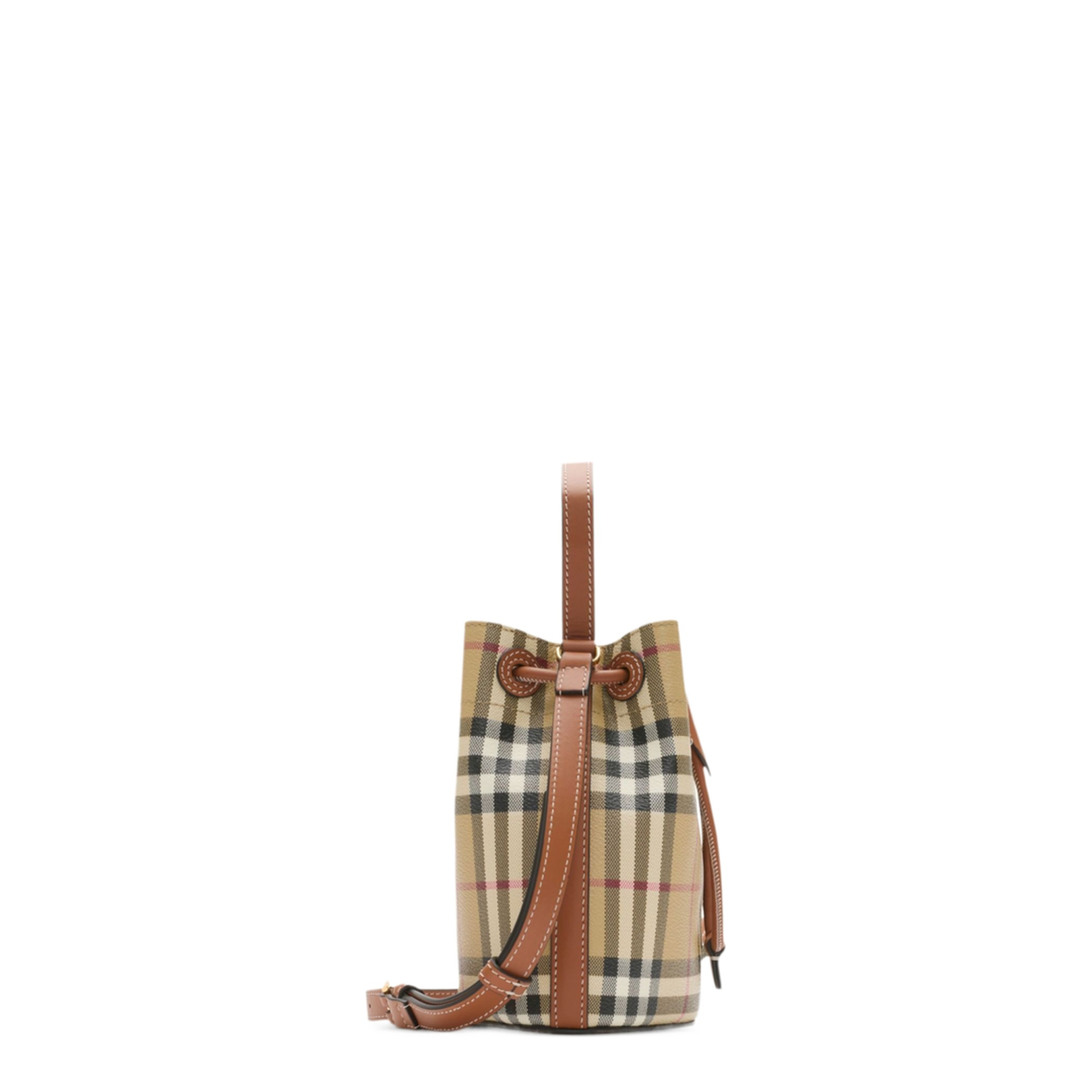 Mini Check Bucket Bag