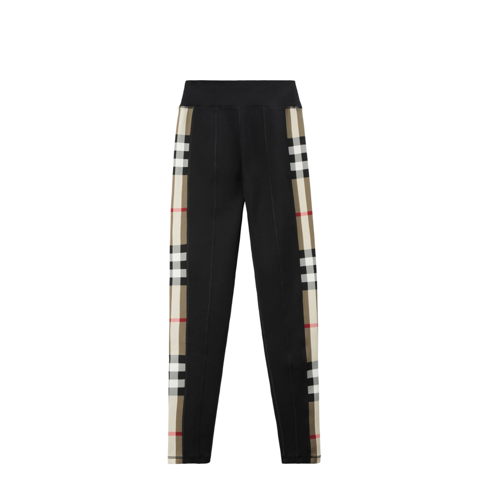 Check Motif Leggings - Black