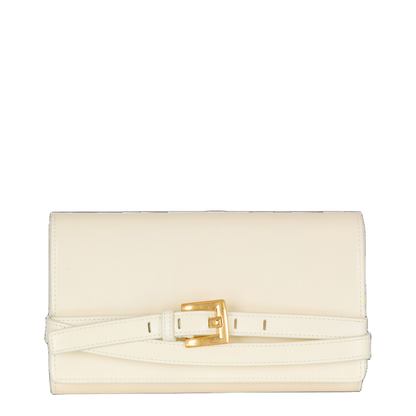 Crinkled Leather Wallet with Shuffle Chain