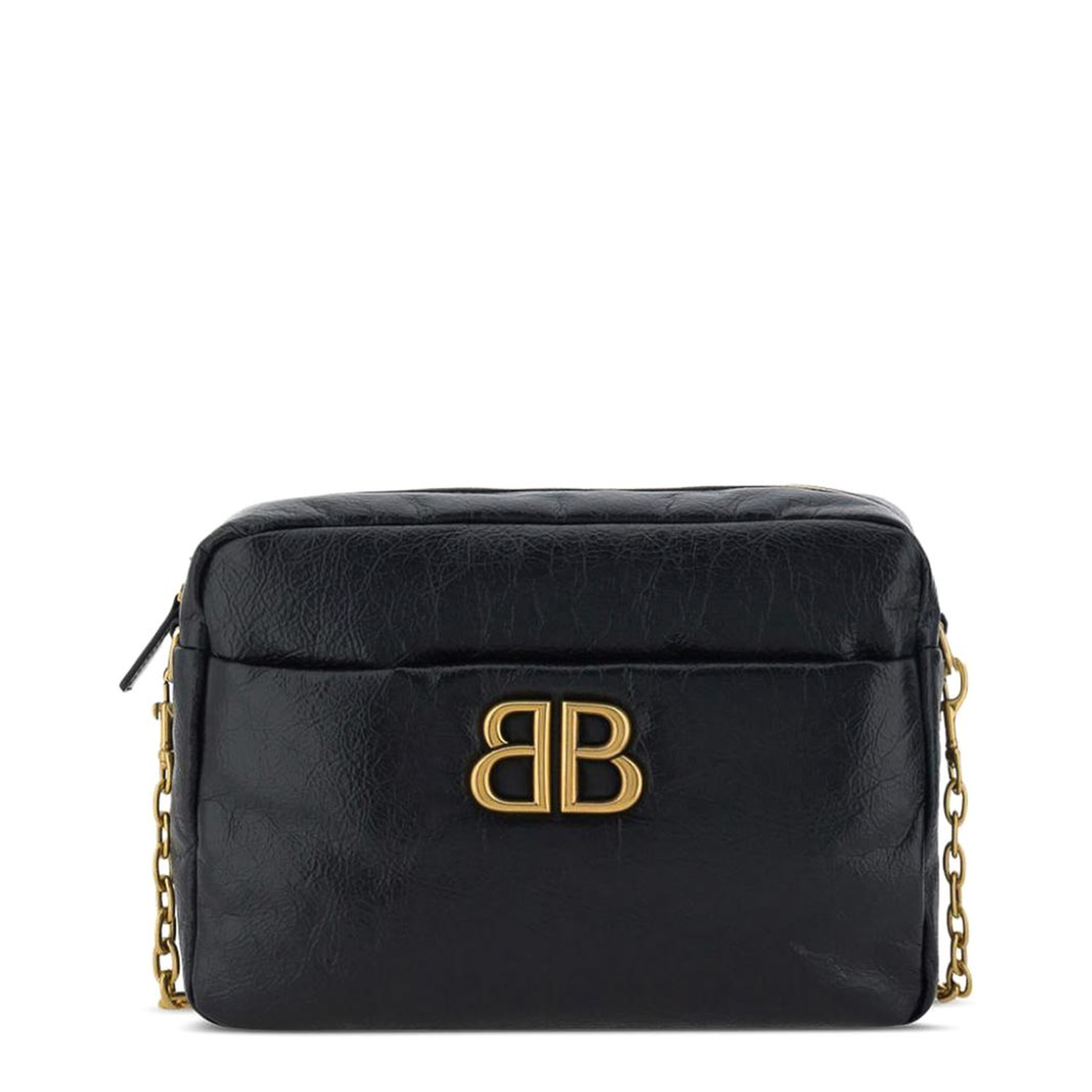 Shoulder Bag in Black Leather