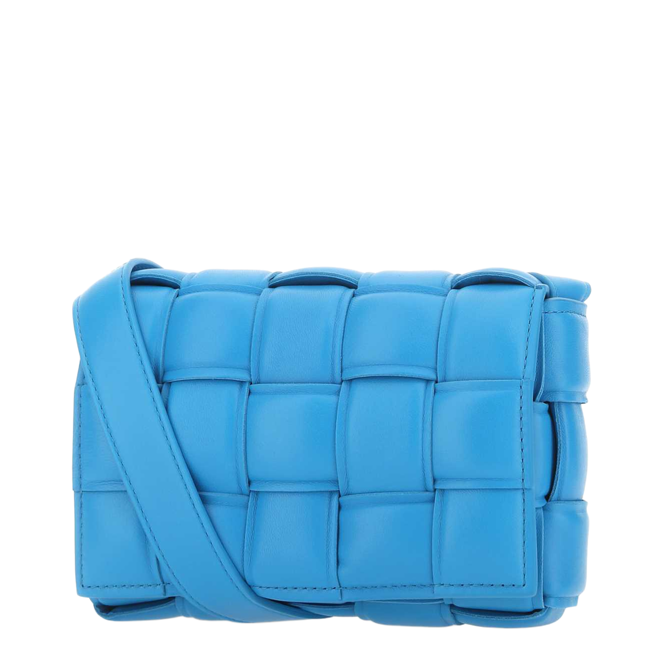 Small Cassette Shoulder Bag In Teal Pool & Gold