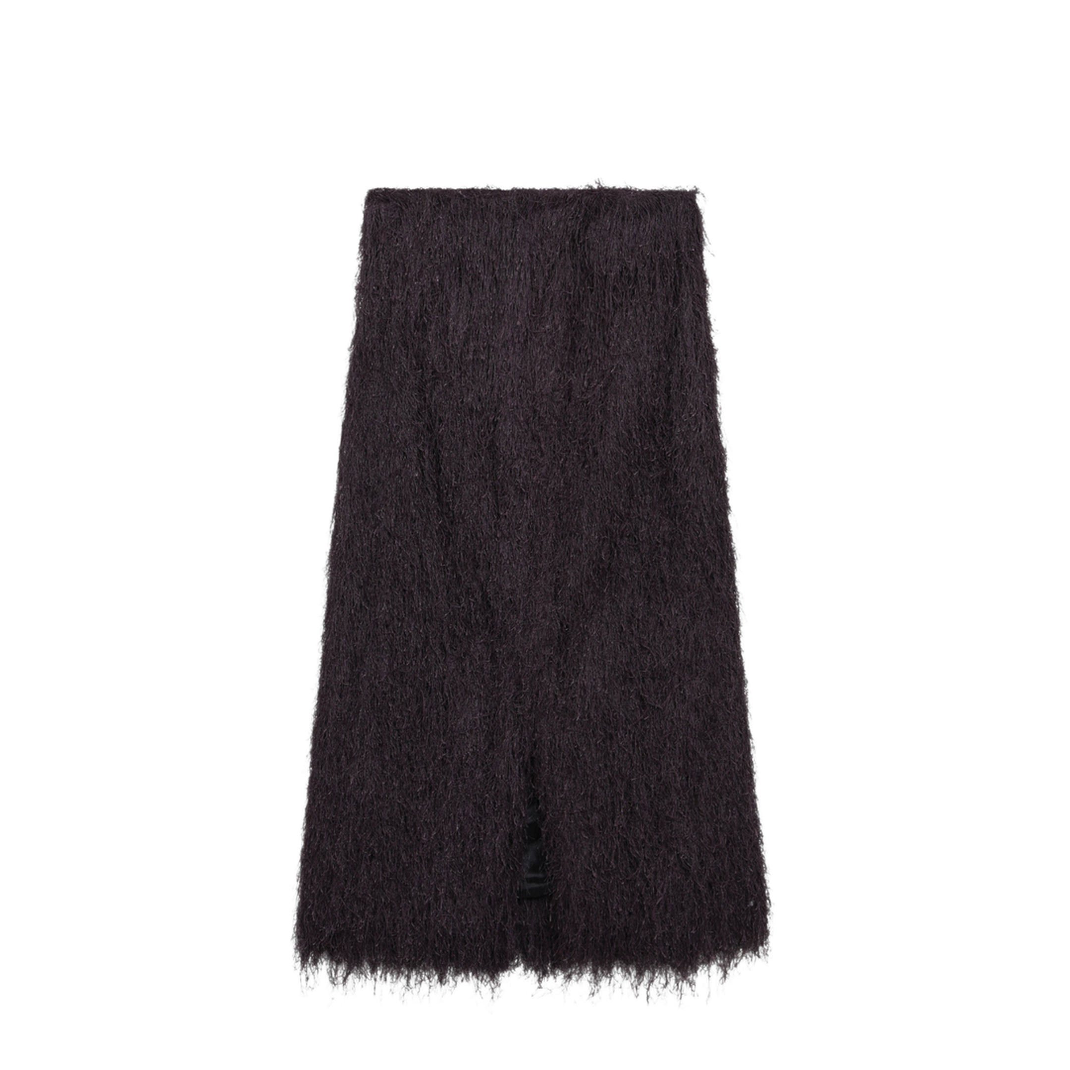MAYFEYR - Dries Van Noten - Dark Purple Midi Skirt With Fringes - 108603038402