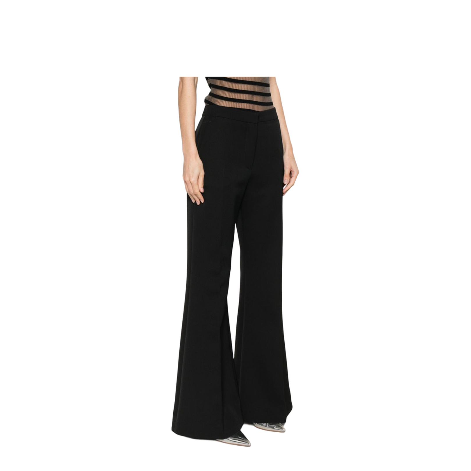 Wool Flared Trousers