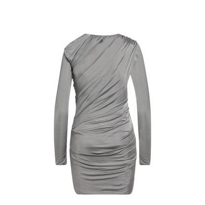 MAYFEYR - The Attico - Draped Grey Mini Dress - 250WCA00382VVV090A084