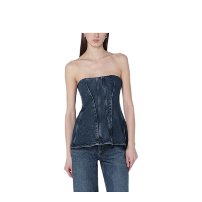 MAYFEYR - Agolde - Blue Lara Denim Corset - A74031254FROM