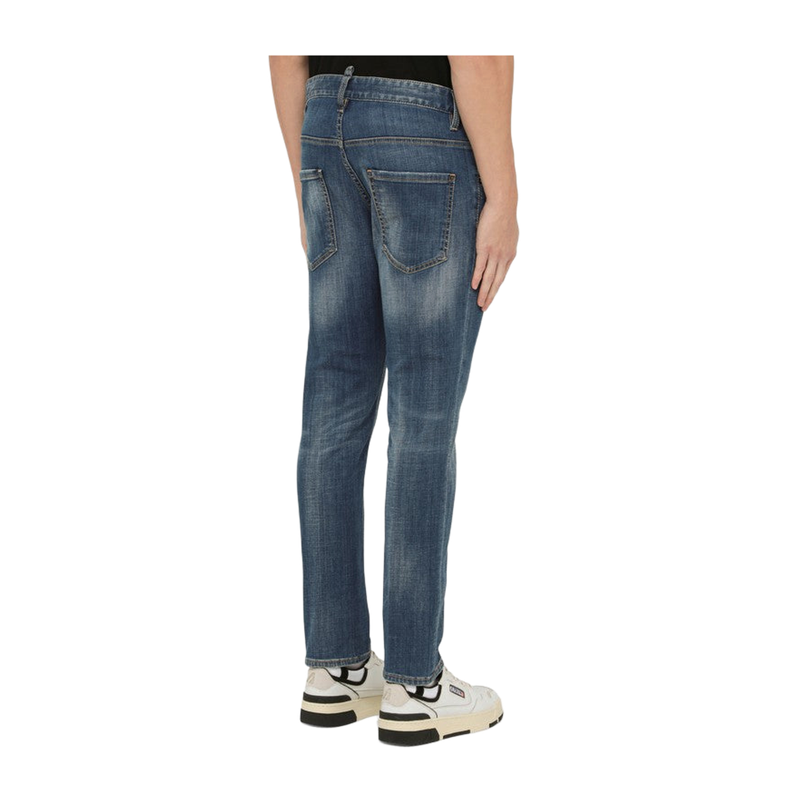 Regular Blue Washed Denim Jeans