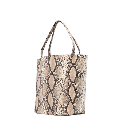 Spin Medium Goatskin Tote Bag - Sooty Brown