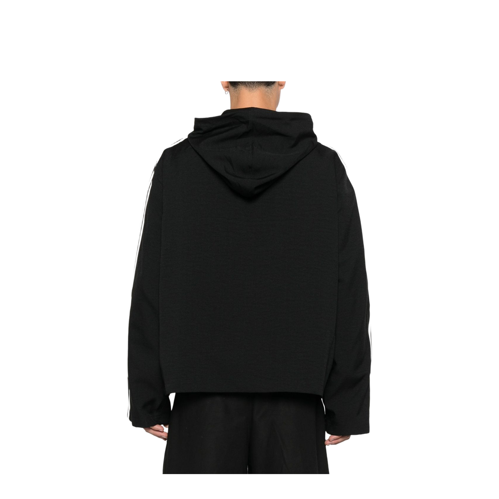 Hooded Neckline Zip Fastening Long Sleeves Relaxed Fit Hoodie
