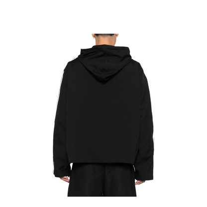 Hooded Neckline Zip Fastening Long Sleeves Relaxed Fit Hoodie