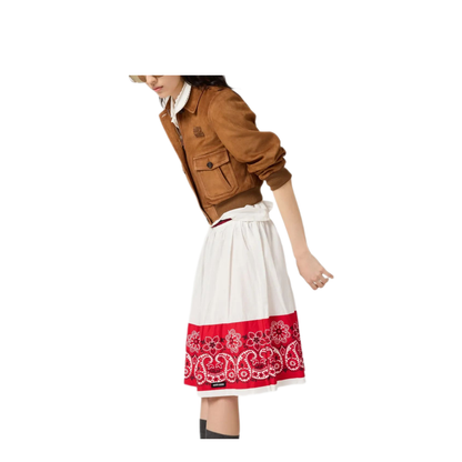 MAYFEYR - Miu Miu - Flame Pleated Poplin Skirt - MG2487SOOO17LZF0970