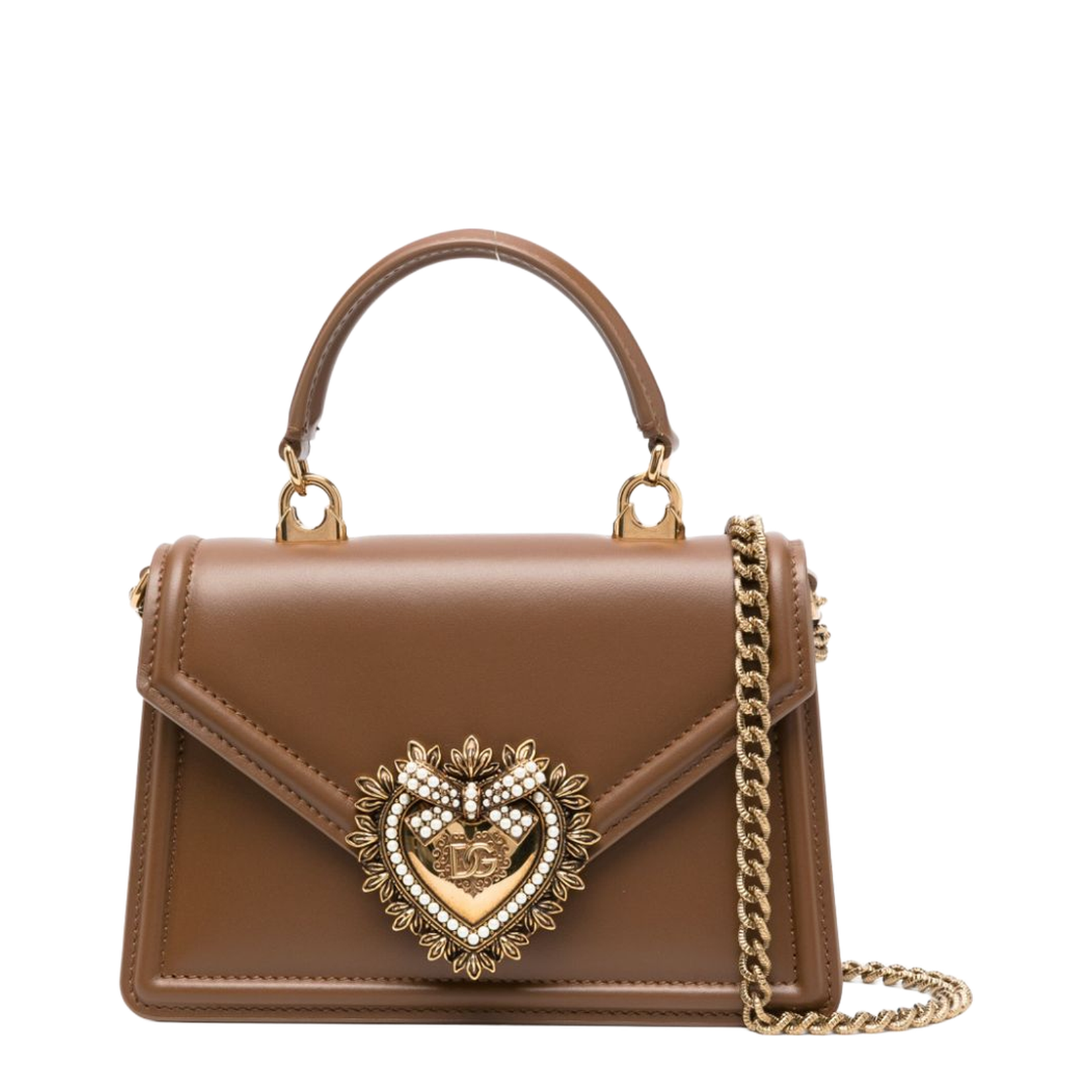 Small Devotion Top-Handle Bag in Beige