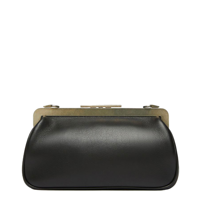 Extra-small leather clutch bag