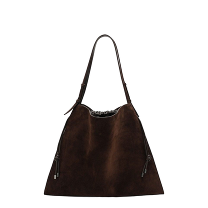 Brown Suede Baggy Tote Bag