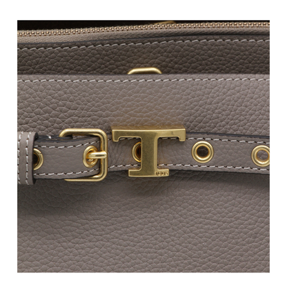 T Timeless Small Calf Leather Tote Bag - Beige Taupe
