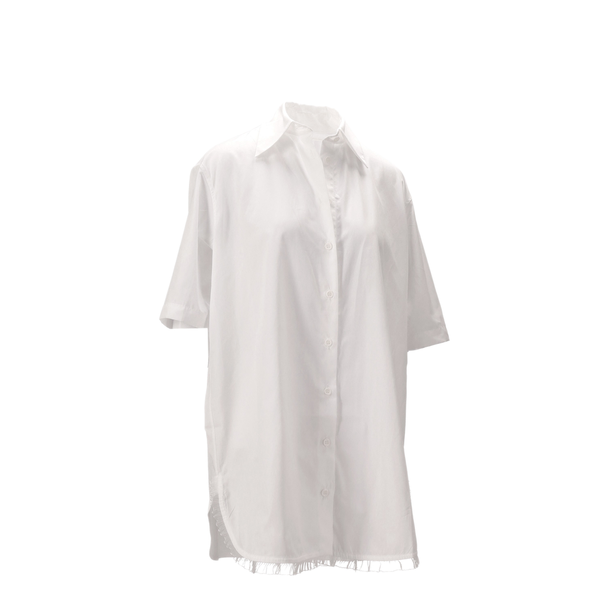 MAYFEYR - NICCOLÒ PASQUALETTI - Douglas Short Sleeved Shirt Cotton Poplin - NP07SH02ACOPOBIANCO
