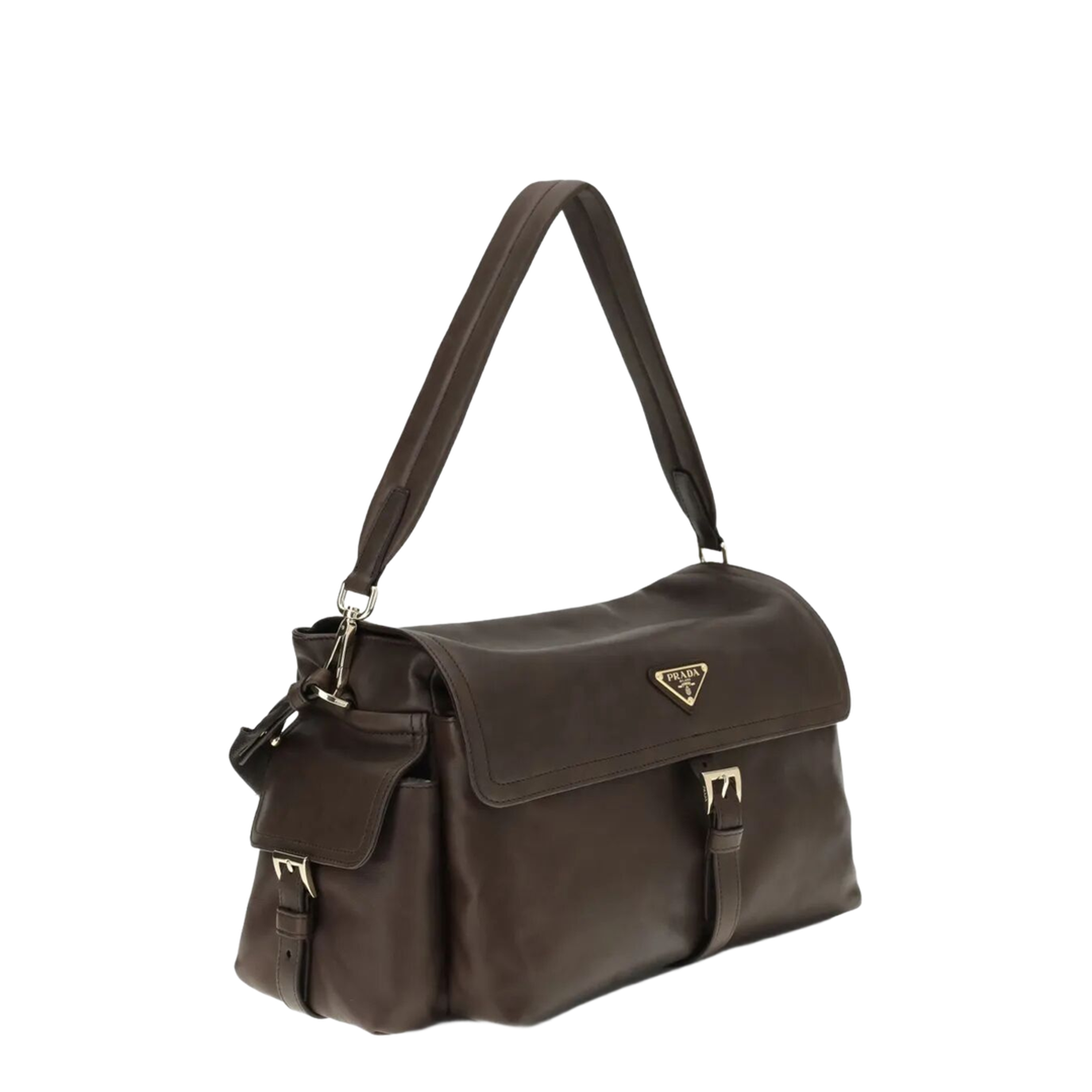 MAYFEYR - Prada - Dark Brown Leather Shoulder Bag - 1BD391VNOO2DX8F0038