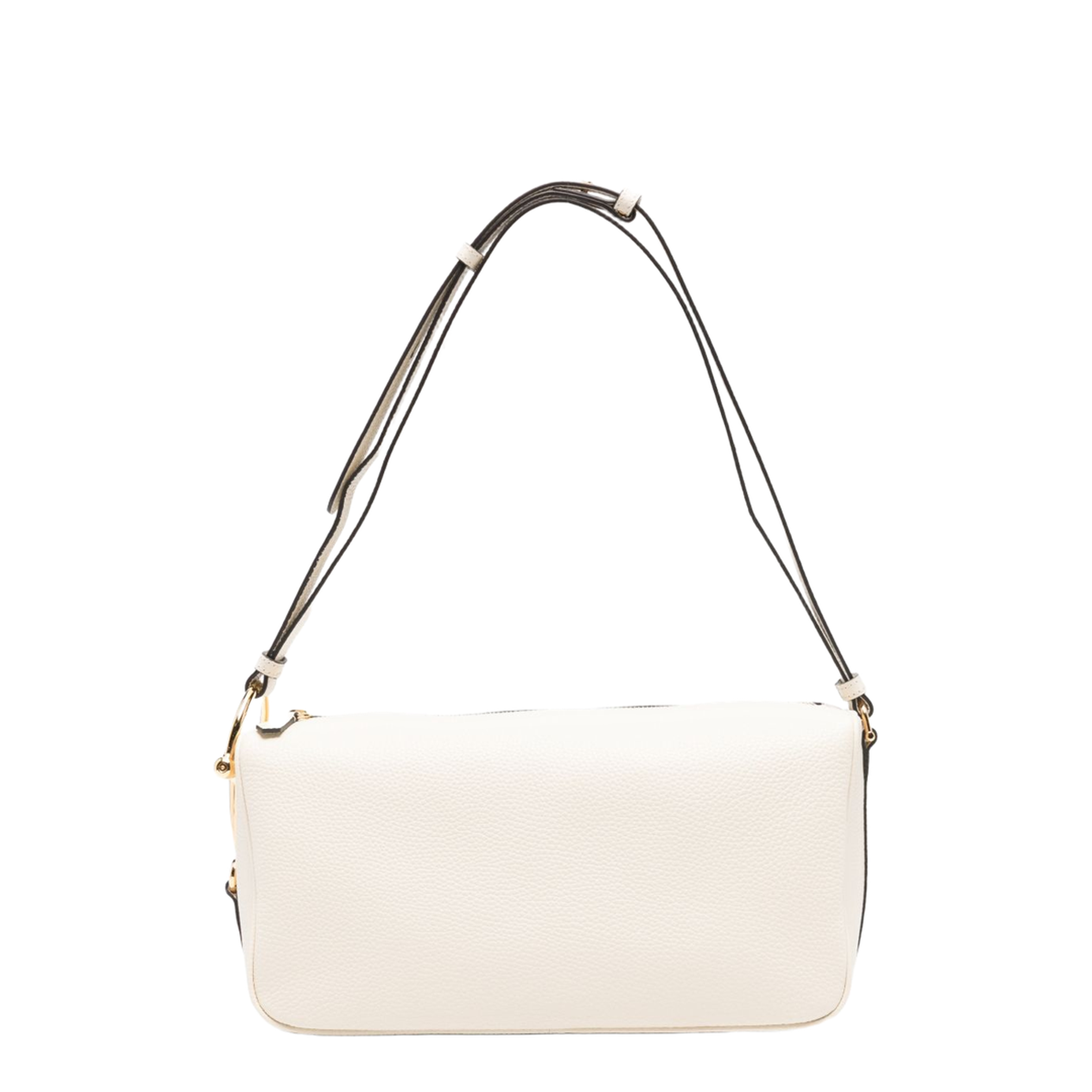 Half Horsebit Medium Calfskin Shoulder Bag - New Ivoire