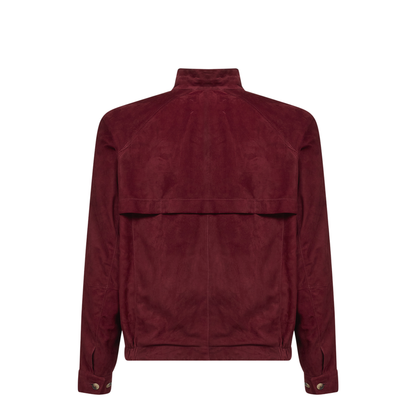Stand-Collar Suede Jacket