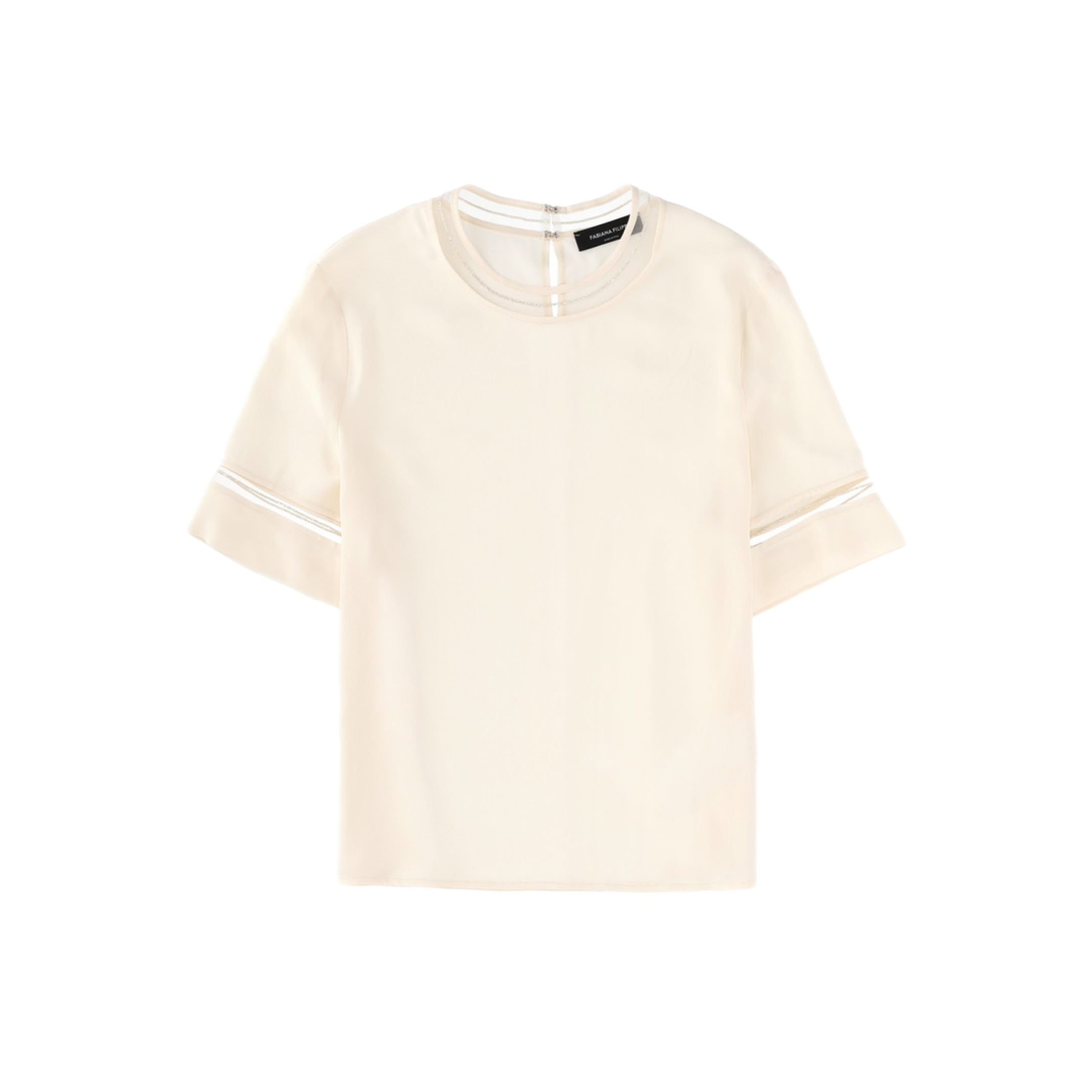 MAYFEYR - Fabiana Filippi - T Shirt With Transparent Details - TPD266F289L7750145