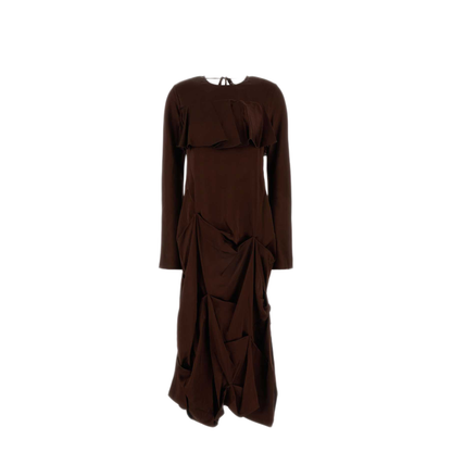 MAYFEYR - Ganni - Double Viscose Satin Maxi Longsleeve Dress - W0805979