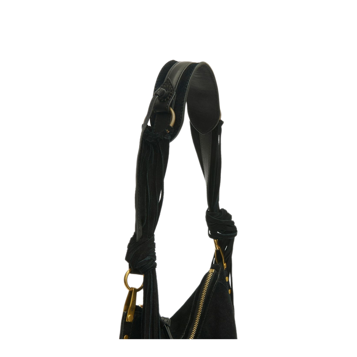 MAYFEYR - Isabel Marant - Black Shoulder Bag With Metal Embellishments - BF0066FGD2C17M01BK