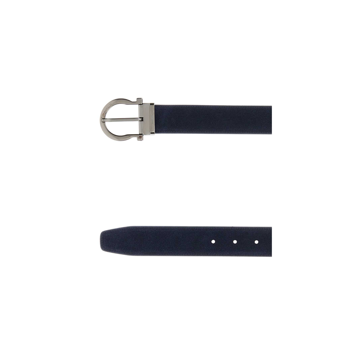 MAYFEYR - Ferragamo - Single Gancio Blue Suede Belt - 670386798881NEWNAVY