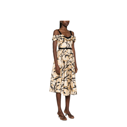 MAYFEYR - Elisabetta Franchi - Dresses Beige - AB91061E2045