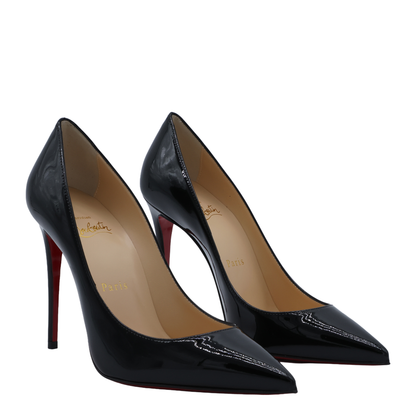 Black Patent-Leather Stiletto Pumps