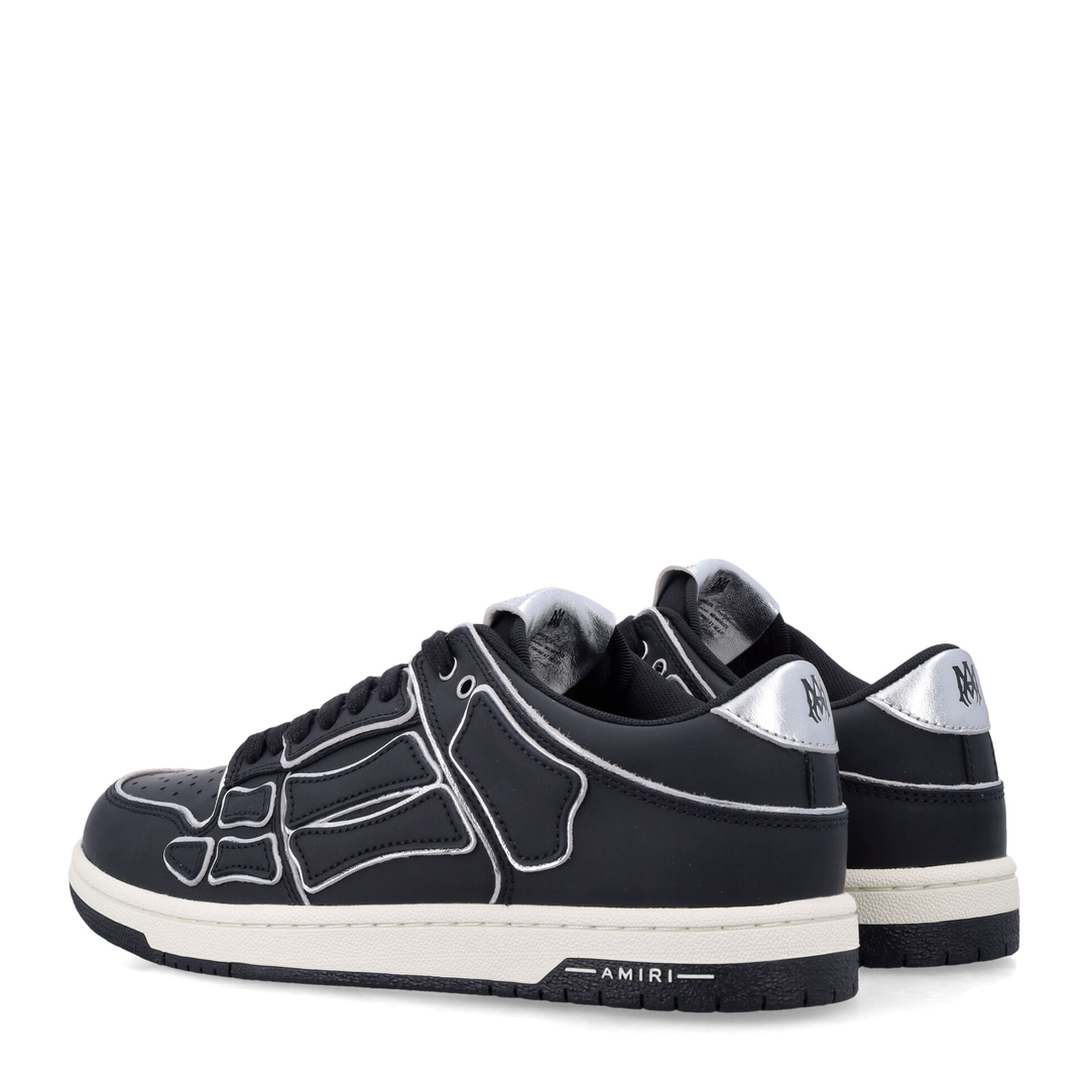 Skel Top Low Black Sneaker With Logo Patch