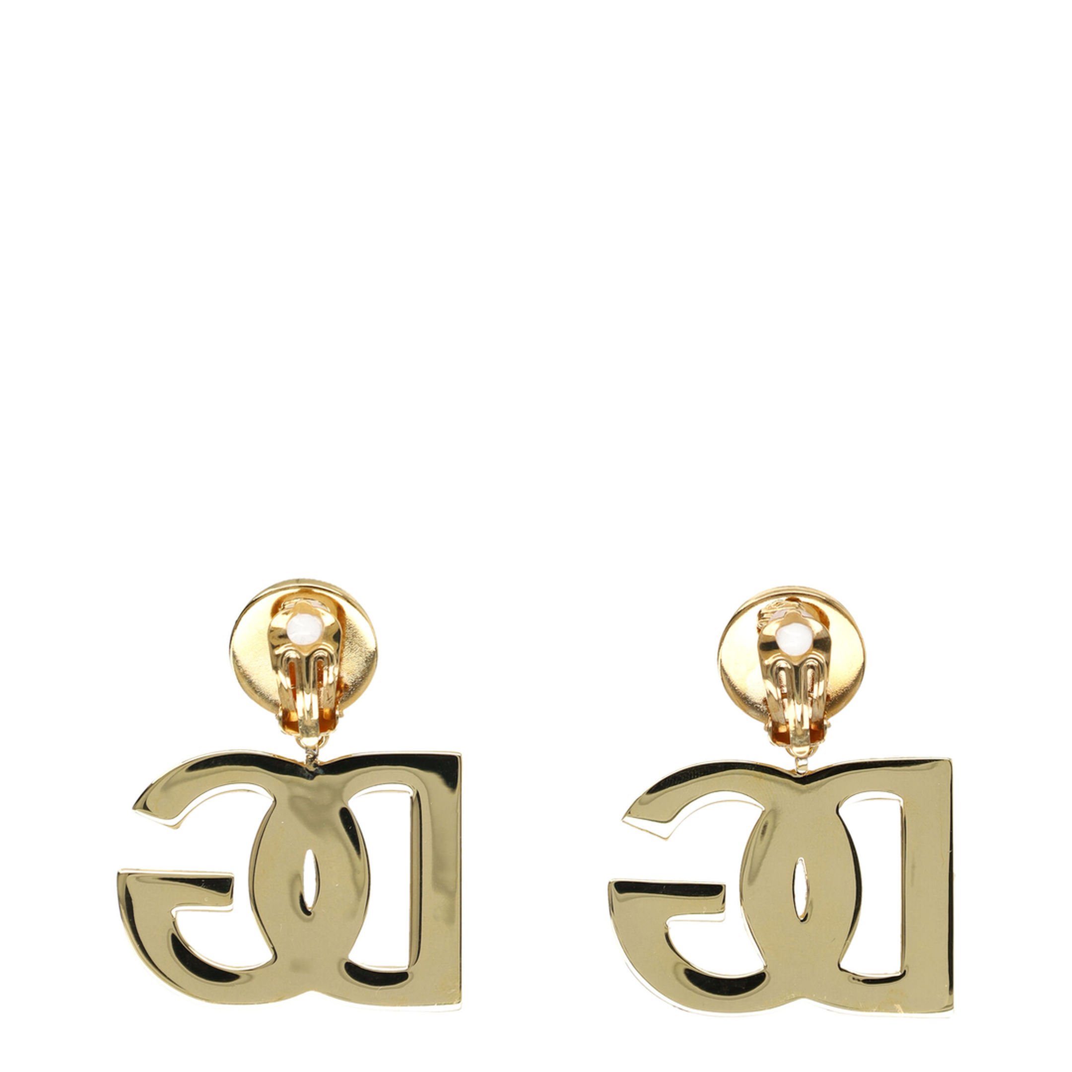 Clip-on Earrings with DG Logo in Gold