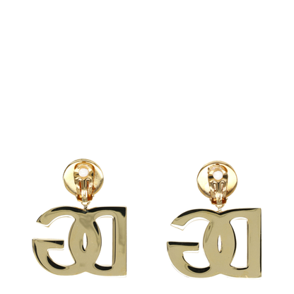 Clip-on Earrings with DG Logo in Gold