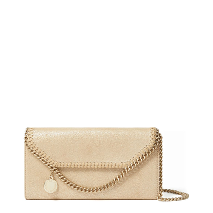 Gold Falabella Wallet-On-Chain Crossbody