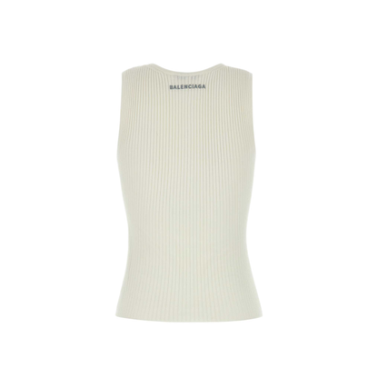 MAYFEYR - Balenciaga - White Stretch Wool Blend Tank Top - 828090T17379000