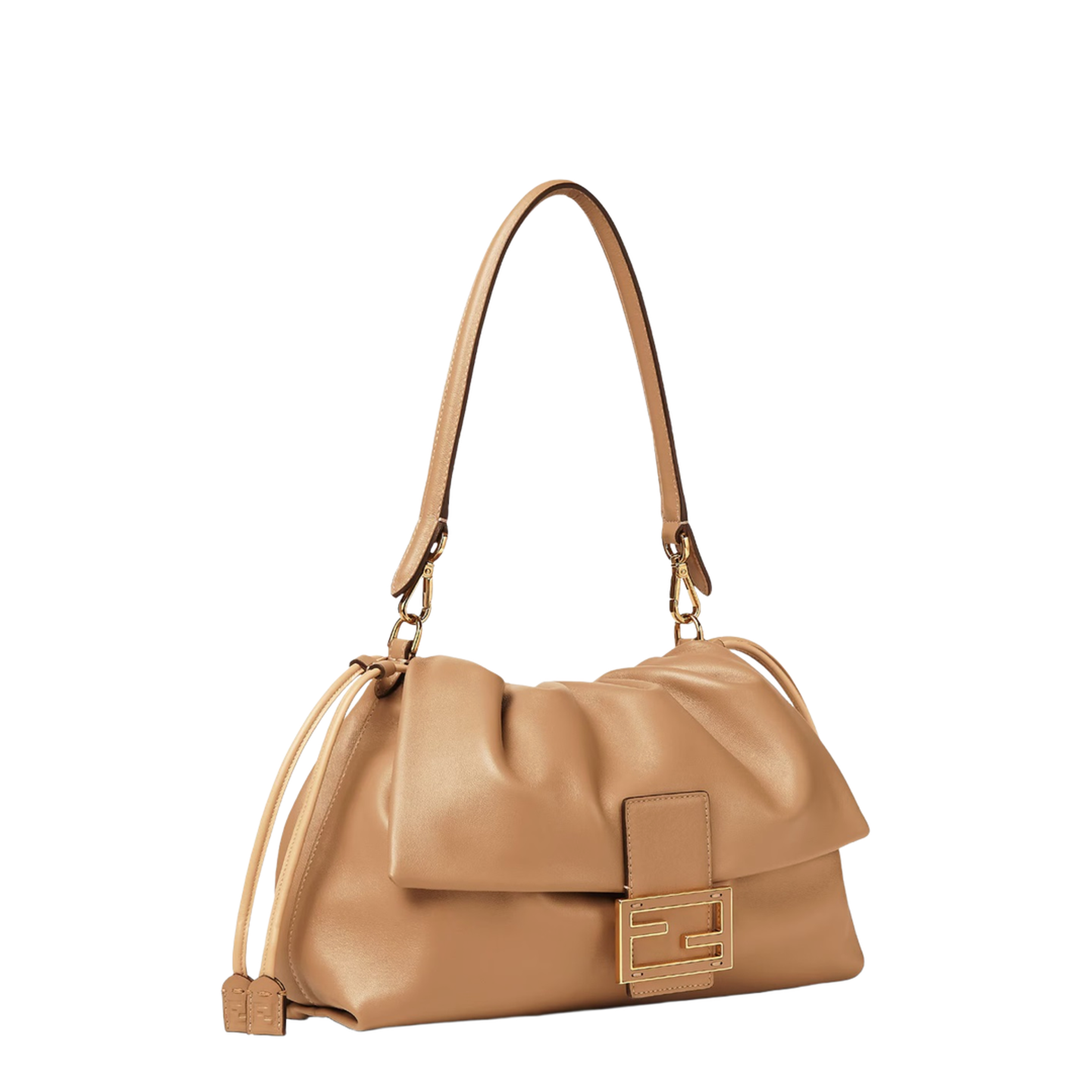 Baguette Large Leather Top Handle Bags - Brown