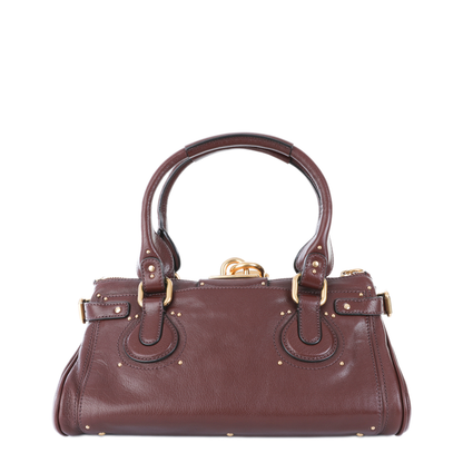 Paddington Buffalo Leather Shoulder Bag - Garnet