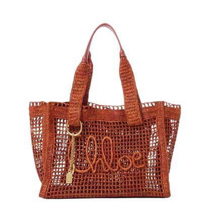 MAYFEYR - Chloè - East-West Summer Banana Raffia Tote Bag - CH26US904P08