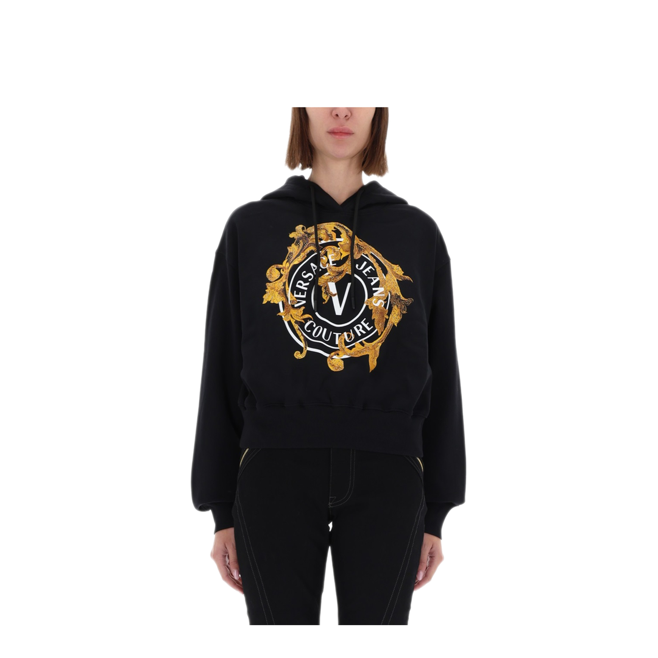 MAYFEYR - VERSACE JEANS COUTURE - V Emblem Baroque Sweatshirt - 79HAIE01CF00EG89