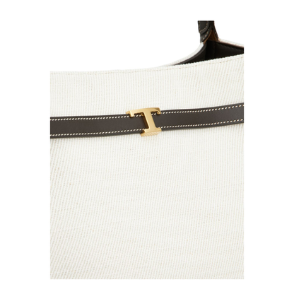 Shopping Bag in Canvas and Leather Medium