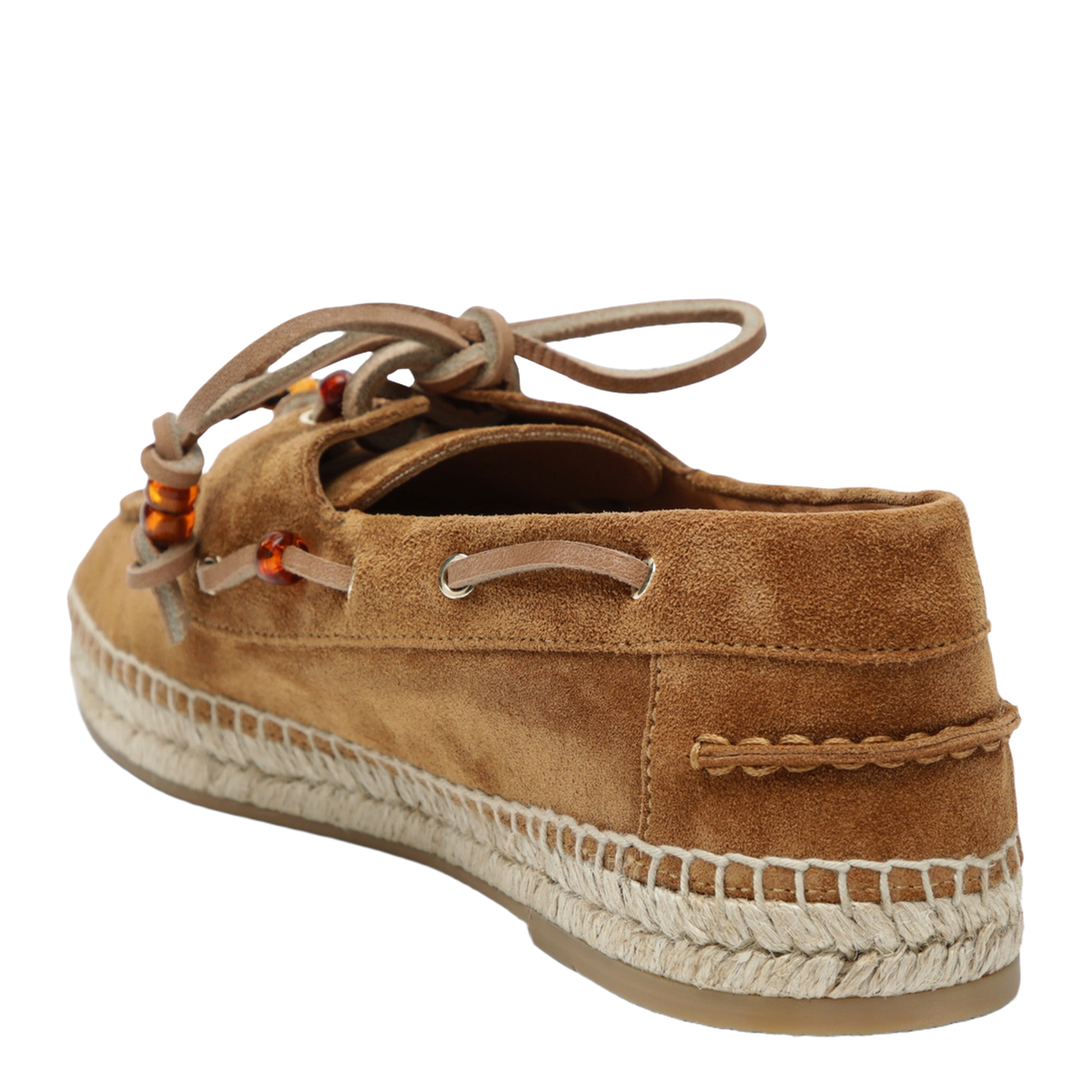 MAYFEYR - Aquazzura - Seafarer Espadrilles In Tobacco Suede Leather - SFRFLAE0SCCTOB