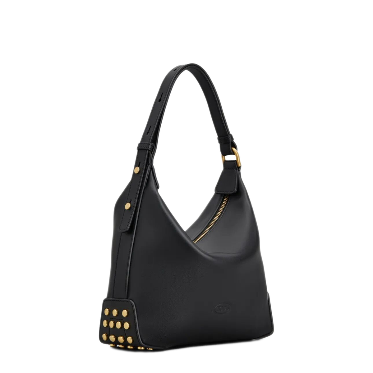 Metal Dots Calfskin Leather Mini Bag - Black