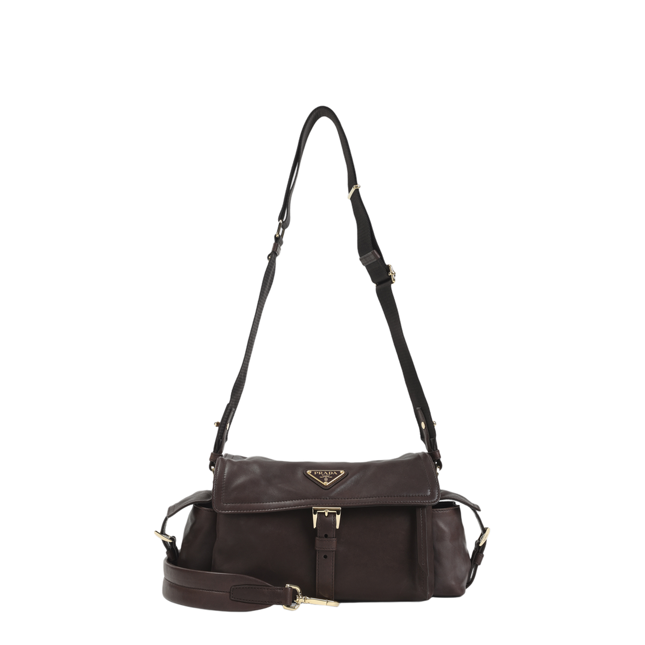 MAYFEYR - Prada - Explore Medium Nappa Leather Shoulder Bag With Flap - 1BD394VNOO2DX8F0038
