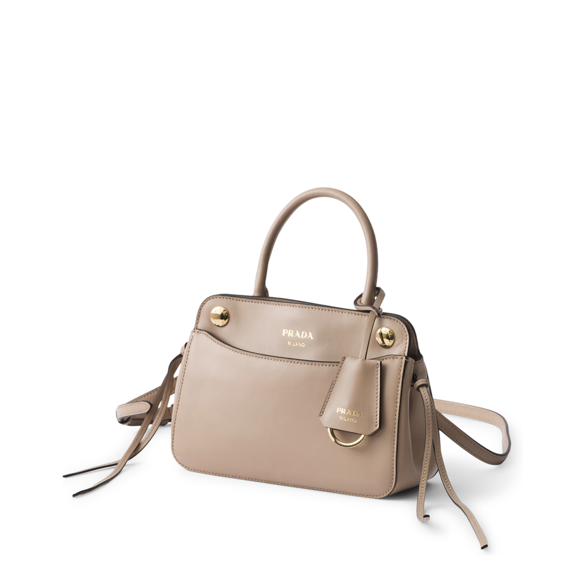 Carry Mini Calfskin Handbag - Sand Beige