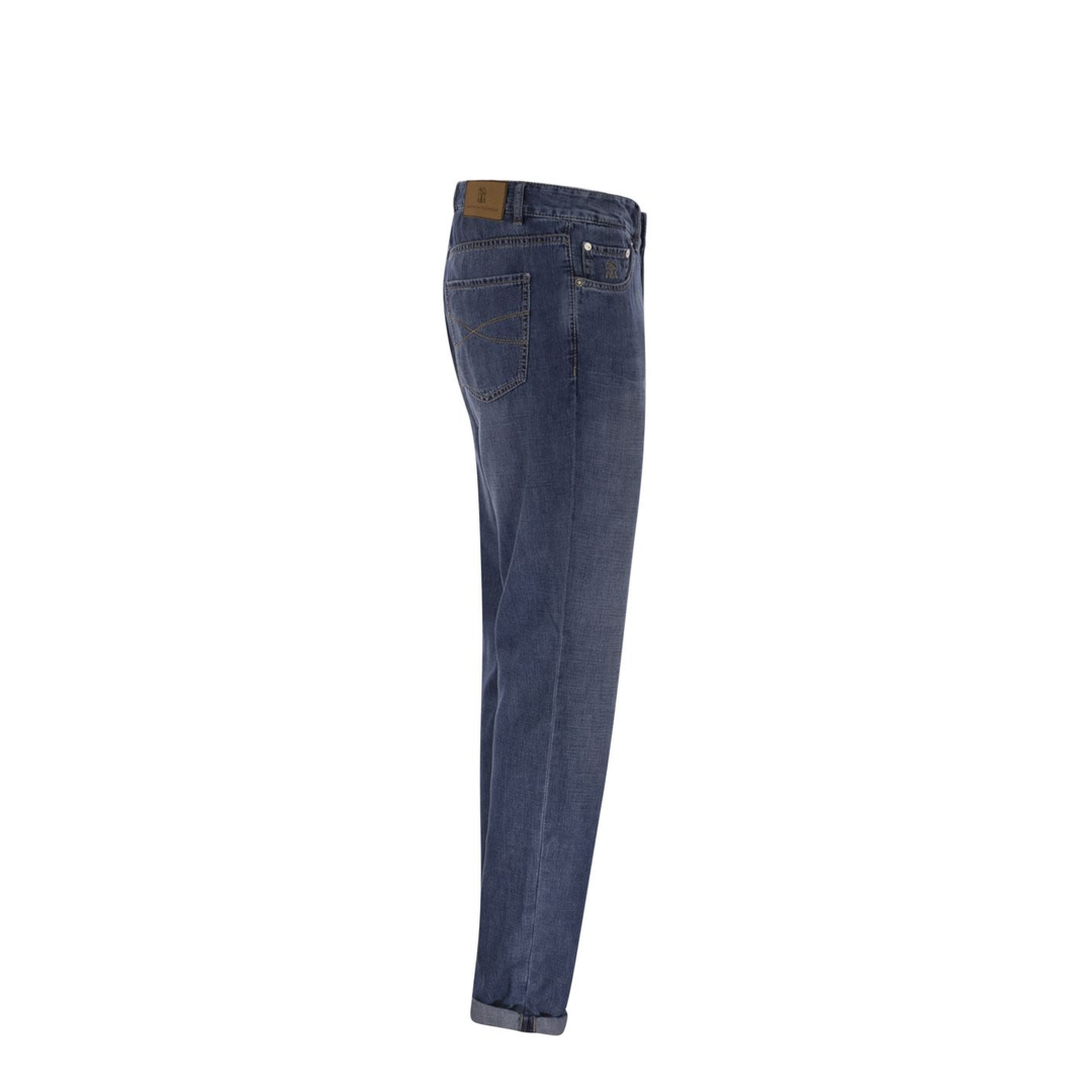 Traditional Fit Five-Pocket Trousers in Denim