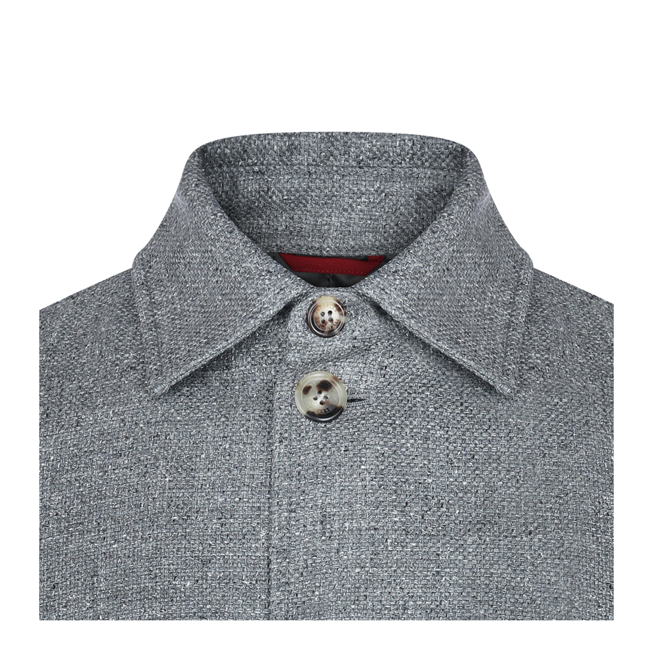 Men's Buttoned Knit Jacket - Grey