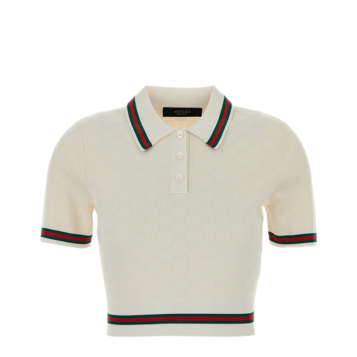 MAYFEYR - Gucci - Ivory Gg Jersey Polo Shirt - 789690XKD3R9074