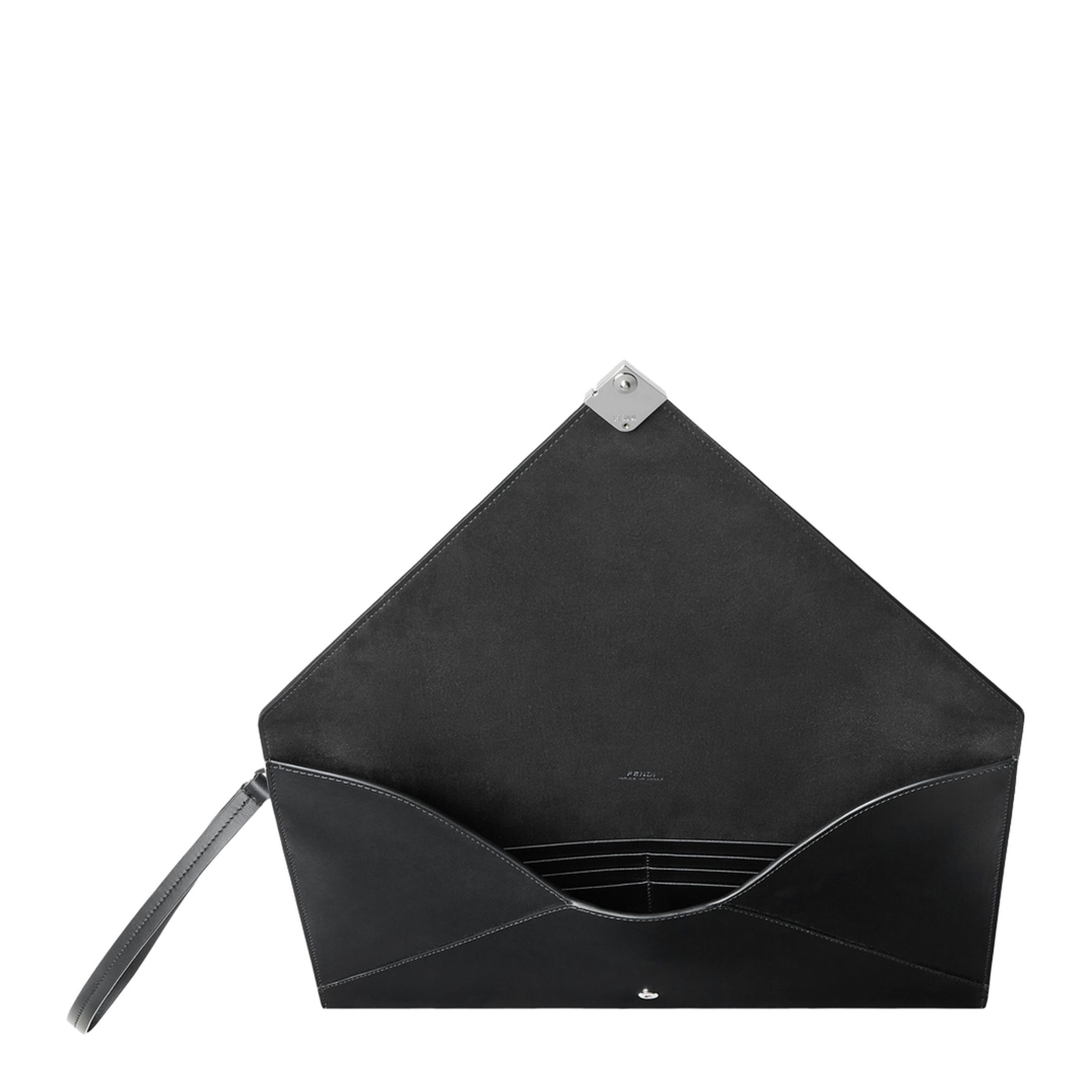 FF Large Leather Pouch - Black