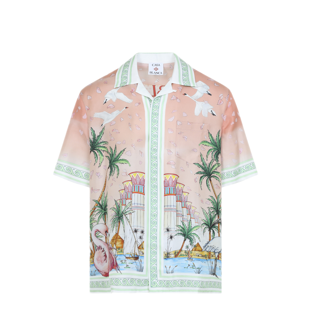 MAYFEYR - Casablanca - Ethereal Cuban Collar Short Sleeve Shirt - MPF26SH00306ETHEREAL